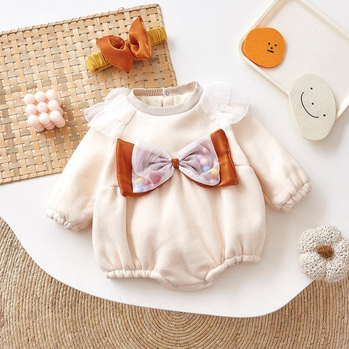 Baby Triangle Fart Clothes Female Bao Plus Velvet Double-Layer Pussyole Climbing Clothing